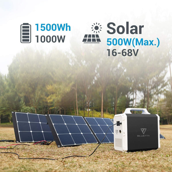 BLUETTI EB150 Black + 2 SP200 200W Solar Panels
