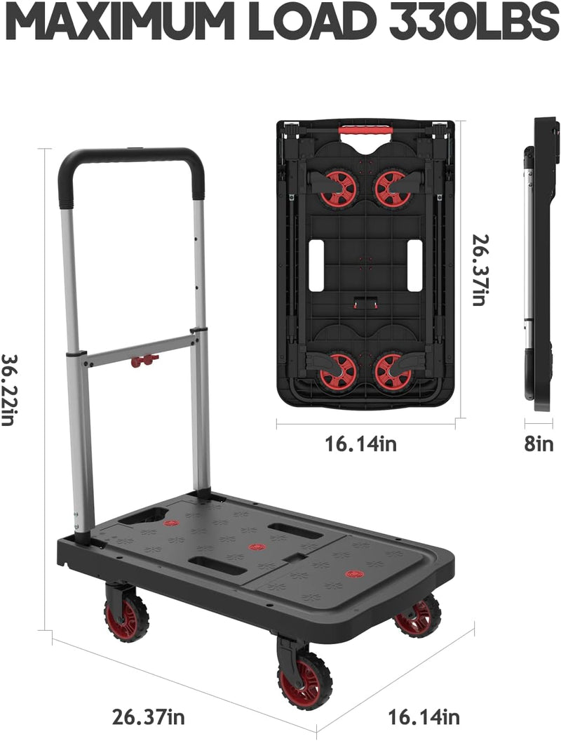 BLUETTI Trolley Cart for AC200P AC200MAX， Foldable for Easy Storage, Universal Wheels